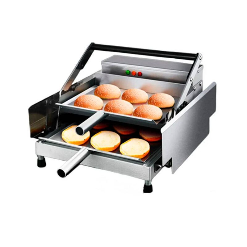 PARRILLA DE HAMBURGUESAS ELÉCTRICA DE DOBLE CUBIERTA